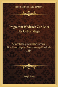 Programm Wodruch Zur Feier Des Geburtstages