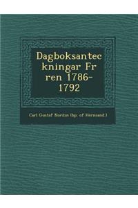 Dagboksanteckningar F R Ren 1786-1792