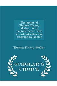 The Poems of Thomas d'Arcy McGee