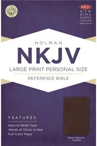 NKJV Large Print Personal Size Reference Bible, Brown