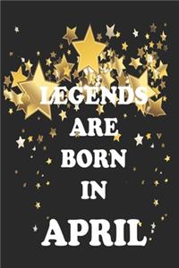 Queens Are Born In April Women Birthday Notebook/Journal 6x9 120 Pages