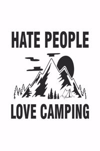 Hate people love camping Journal