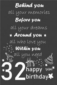 behind you all your memories before you all your dreams happy birthday 32th