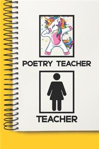 Poetry Teacher Awesome unicorn Tutor Gift For Best Poetry Teacher A beautiful personalized