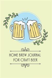 Home Brew Journal For Craft Beer