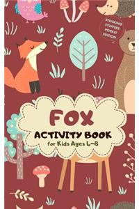 Fox Activity Book for Kids Ages 4-8 Stocking Stuffers Pocket Edition
