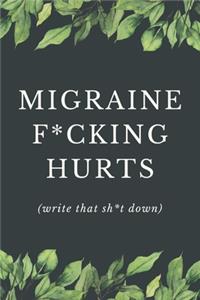 Migraine F*cking Hurts - Write That Sh*t Down