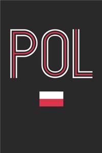 Vintage Poland Notebook - Poland Diary - Retro Polish Flag Journal - Poland Gifts