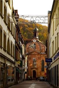 Cool Narrow Street in Old Town Heidelberg, Germany Journal