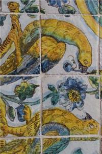 Ceramic Tile Mosaic of Yellow Birds Journal