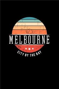 Melbourne City by the Bay: Vintage City Trip Souvenir Blank Journal Notebook