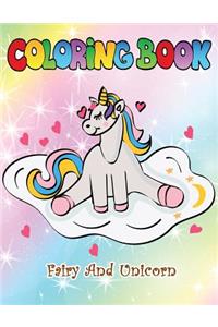 Fairy and Unicorn Coloring Book