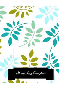 Phone Log Template