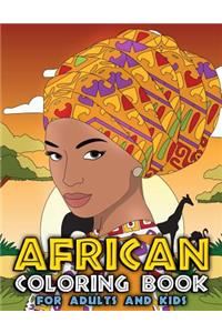 African Coloring Book for Adults and Kids