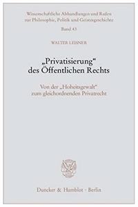 Privatisierung Des Offentlichen Rechts