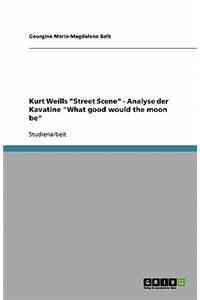 Kurt Weills Street Scene - Analyse der Kavatine What good would the moon be