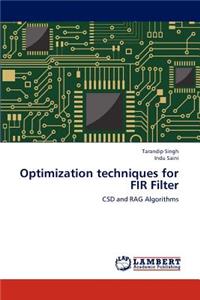 Optimization techniques for FIR Filter