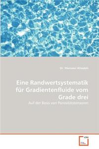 Eine Randwertsystematik für Gradientenfluide vom Grade drei