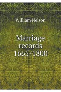 Marriage Records 1665-1800