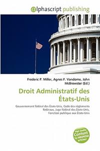 Droit Administratif Des Tats-Unis