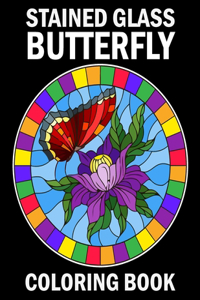 Stained Glass Butterfly Coloring Book