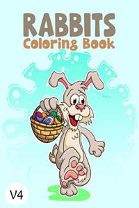 Rabbits Coloring Book