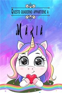Questo quaderno appartiene a Maria