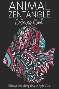 Animal Zentangle Coloring Book