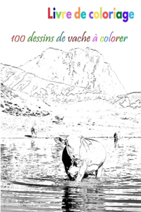 Livre de coloriage 100 dessins de vache à colorer