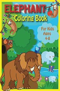 Elephant Coloring Book For Kids Ages 4-8