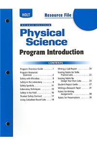 Holt Science Spectrum: Physical Science Resource File: Program Introduction