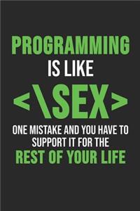 Programming Is Like One Mistake And You Have To Support It For The Rest Of Your Life