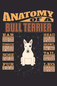 Anatomy Of A English Bull Terrier: Anatomy Of A Bull Terrier Notebook Journal 6x9 Personalized Customized Gift For Bull Terrier Mom Dad Lined Paper