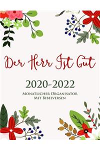 2020-2022 Monatlicher Organisator Mit Bibelversen Auf Jeder Seite - Der Herr Ist Gut