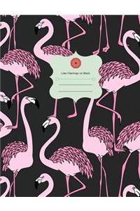 Lilac Flamingo on Black