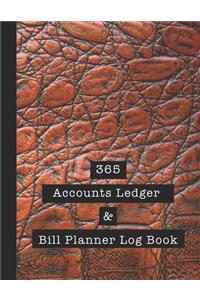 365 Accounts Ledger & Bill Planner Log Book