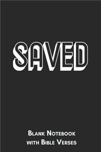 Saved Blank Notebook with Bible Verses
