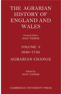 Agrarian History of England and Wales 2 Part Set: Volume 5, 1640-1750