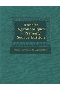 Annales Agronomiques