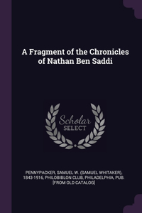 Fragment of the Chronicles of Nathan Ben Saddi