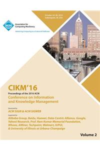 CIKM 16 ACM Conference on Information and Knowledge Management Vol 2