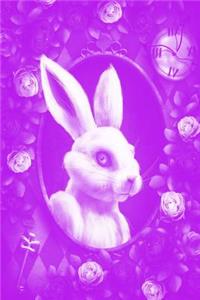 Alice in Wonderland Pastel Modern Journal - Outwards White Rabbit (Purple)