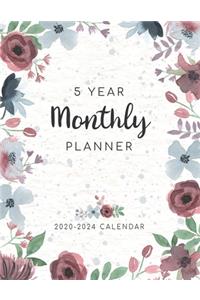 5 Year Monthly Planner 2020-2024