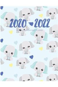 2020-2022 Three 3 Year Planner Baby Elephant Monthly Calendar Gratitude Agenda Schedule Organizer