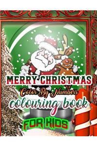Merry Christmas Color by Numbers Coloring Book for Kids