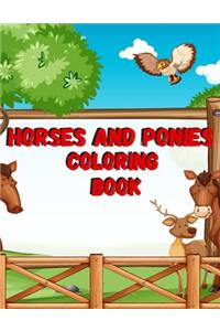 Horses And Ponies Coloring Book
