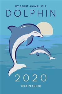 Dolphin 2020 Planner Ocean Vintage Design Organizer: Daily, Weekly & Monthly Calendar Diary