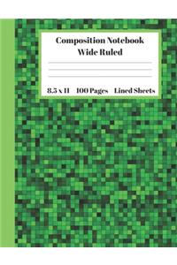 Composition Notebook Wide Ruled Lined Sheets