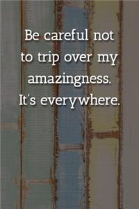 Be careful not to trip over my amazingness. It's everywhere. Notebook