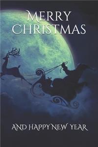 Merry Christmas, Santa Claus, Notebook, Journal, Diary - One Subject - 120 Pages